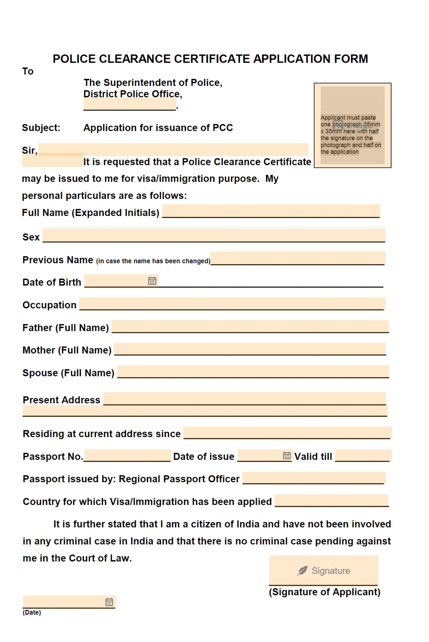 11 Police Clearance Certificate Templates Free Word PDF Samples 