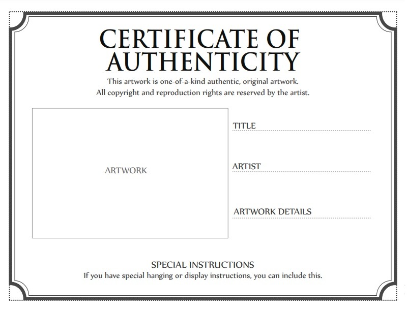 11+ Certificate of Authenticity Templates | Free Certificate Templates ...